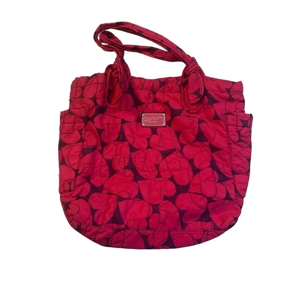 Marc by Marc Jacobs Tate Medium Heart-Print Nylon Tote - Picture 1 of 8